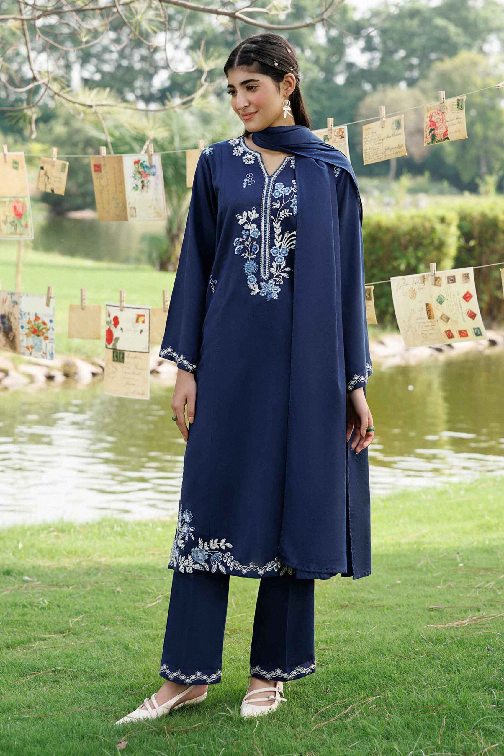 Nishat linen winter collection 2026 | 3 piece - embroidered suit - st3pe-pret26wv1-23 Nishat Linen Winter Collection 2026 | 3 Piece - Embroidered Suit - ST3PE-PRET26WV1-23