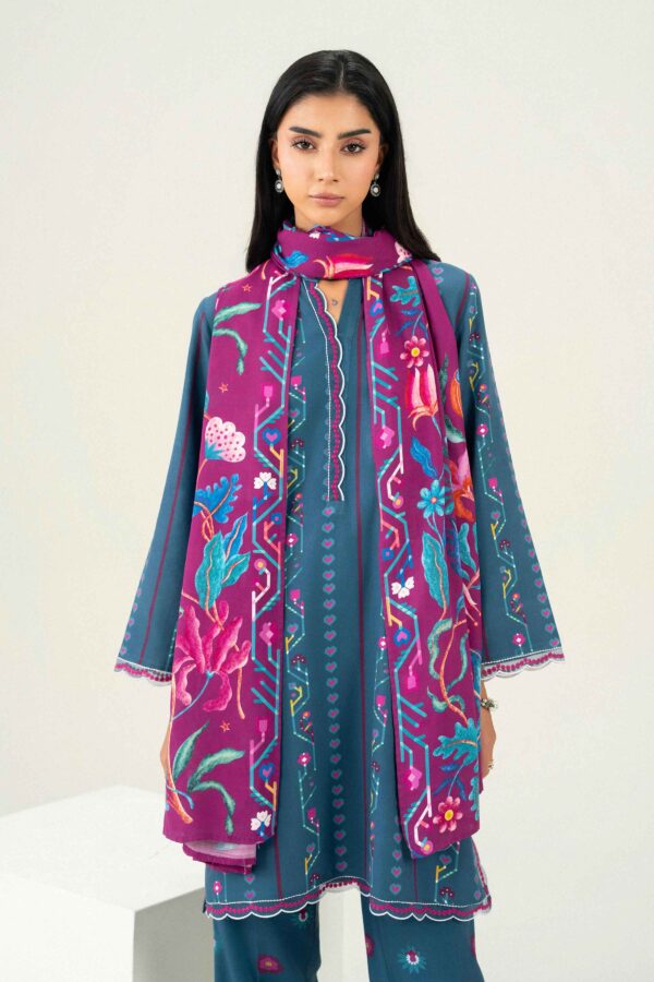 Nishat Linen Winter Collection 2026 | 3 Piece - Printed Embroidered Suit - ST3PE-PRET26WV1-27 - Image 5