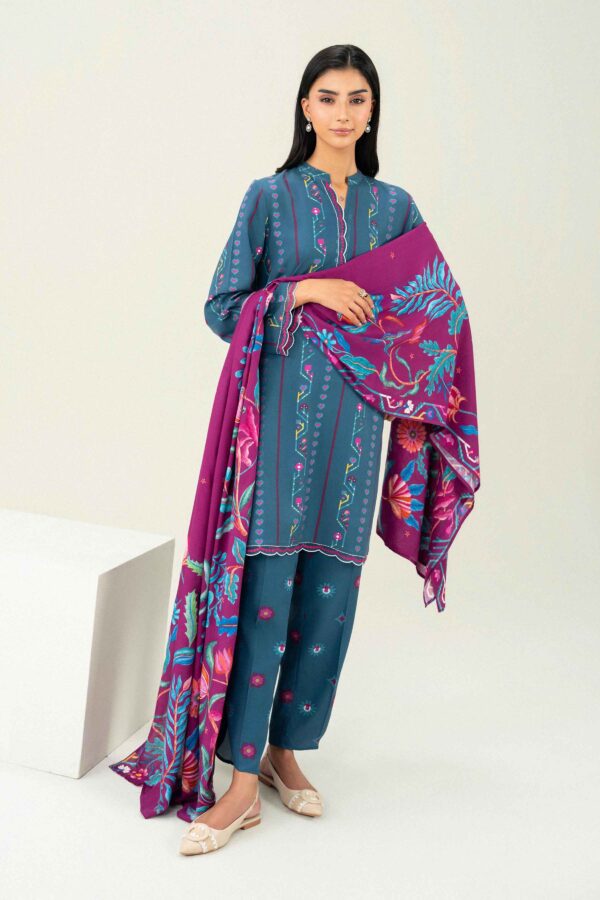 Nishat Linen Winter Collection 2026 | 3 Piece - Printed Embroidered Suit - ST3PE-PRET26WV1-27