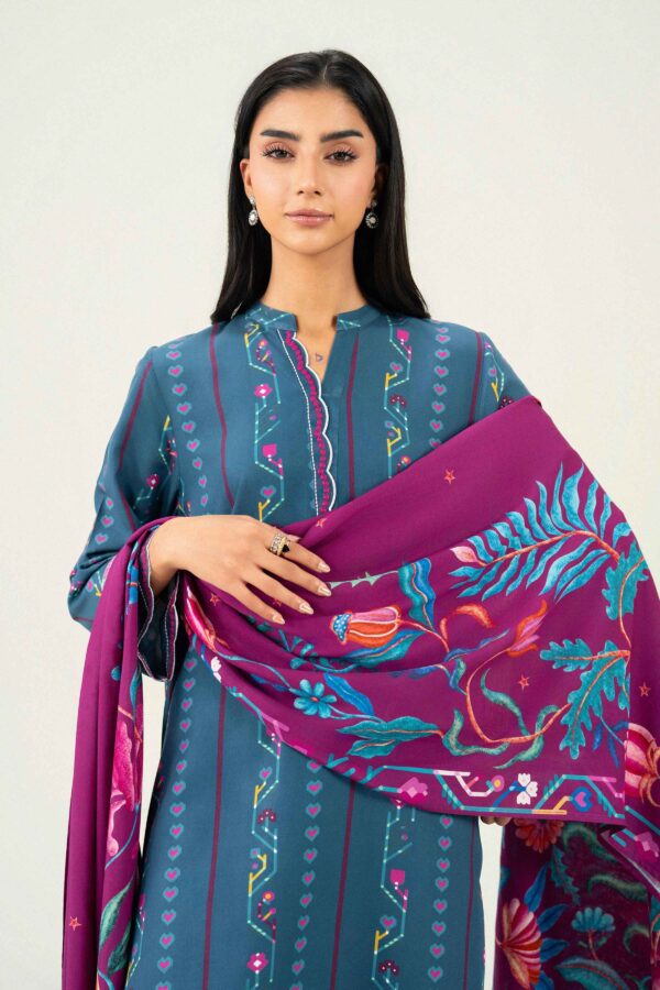 Alternative view of Nishat Linen Winter Collection 2026 | 3 Piece - Printed Embroidered Suit - ST3PE-PRET26WV1-27