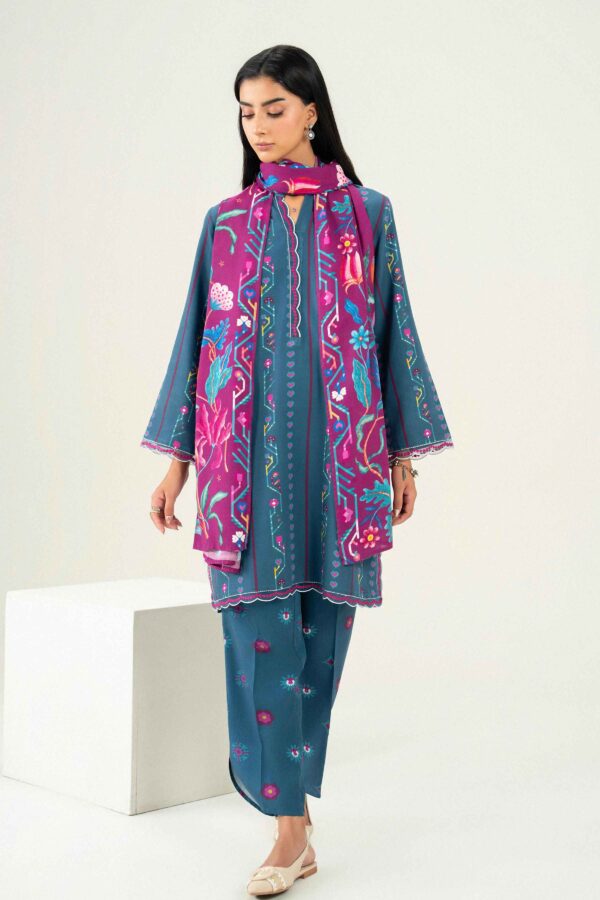 Nishat Linen Winter Collection 2026 | 3 Piece - Printed Embroidered Suit - ST3PE-PRET26WV1-27 - Image 4