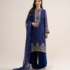U3pelxs26v77_2 Sapphire Women's Unstitched Embroidered Blended Chiffon Blue 3 Piece Suit – U3PELXS26V77