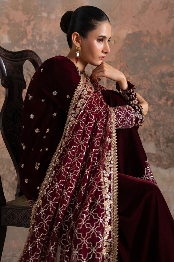 Untitled-1_0000_aks03658 Wedding Festive Cross Stitch | CRIMSON FLARE-3PC VELVET EMBROIDERED SUIT– Untitled-1 0000 AKS03658