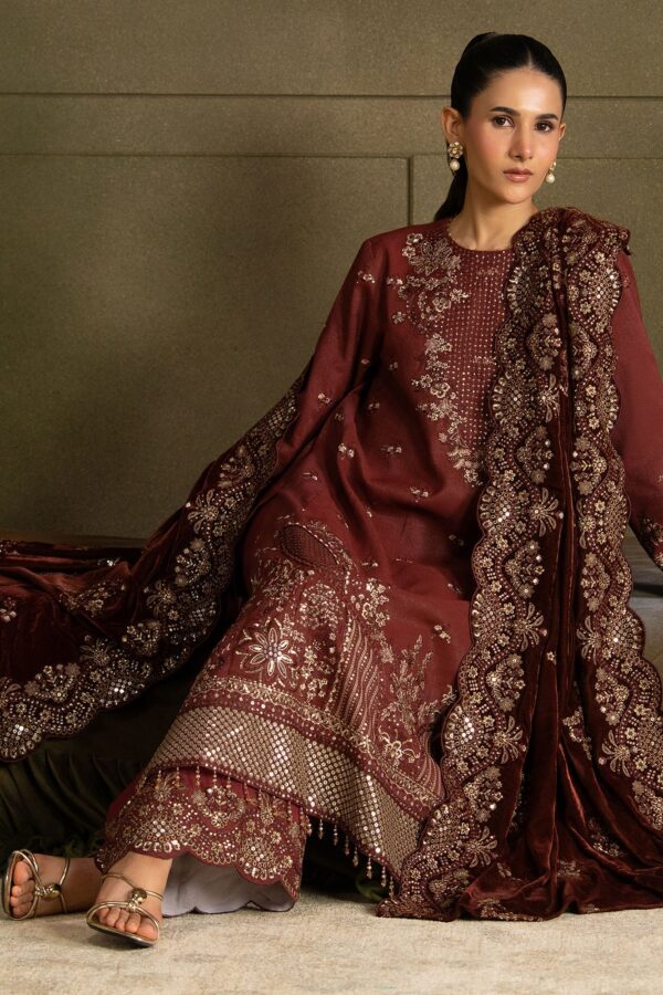 Untitled-1_0003_aks03385 Wedding Festive Cross Stitch | VELVET ROUGE-3PC FANCY YARN EMBROIDERED SUIT– Untitled-1 0003 AKS03385