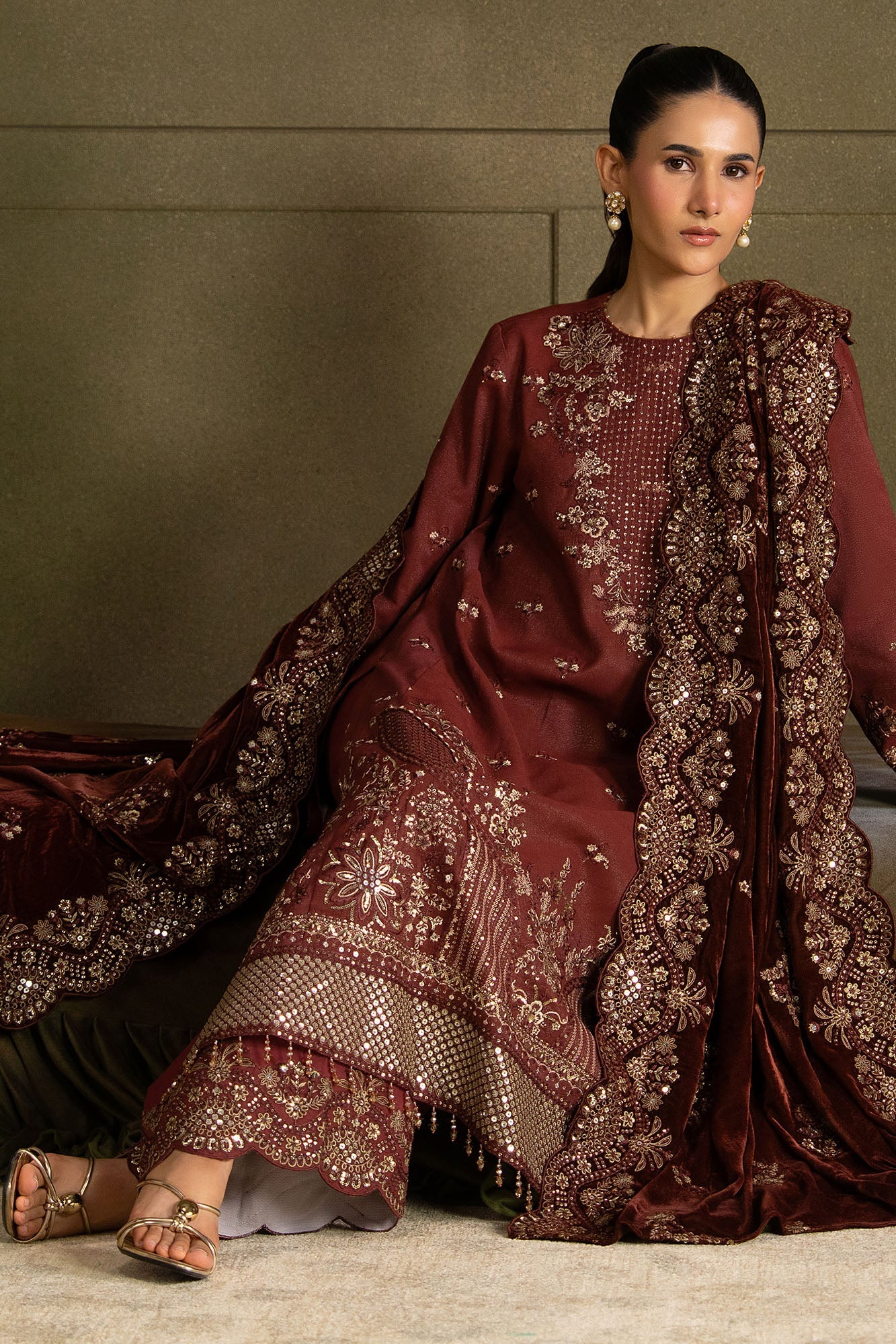 Untitled-1_0003_aks03385 Wedding Festive Cross Stitch | VELVET ROUGE-3PC FANCY YARN EMBROIDERED SUIT– Untitled-1 0003 AKS03385