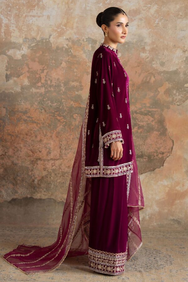 Wedding Festive Cross Stitch | PLUM ATELIER-3PC VELVET EMBROIDERED SUIT– Untitled-1 0003 AKS03440