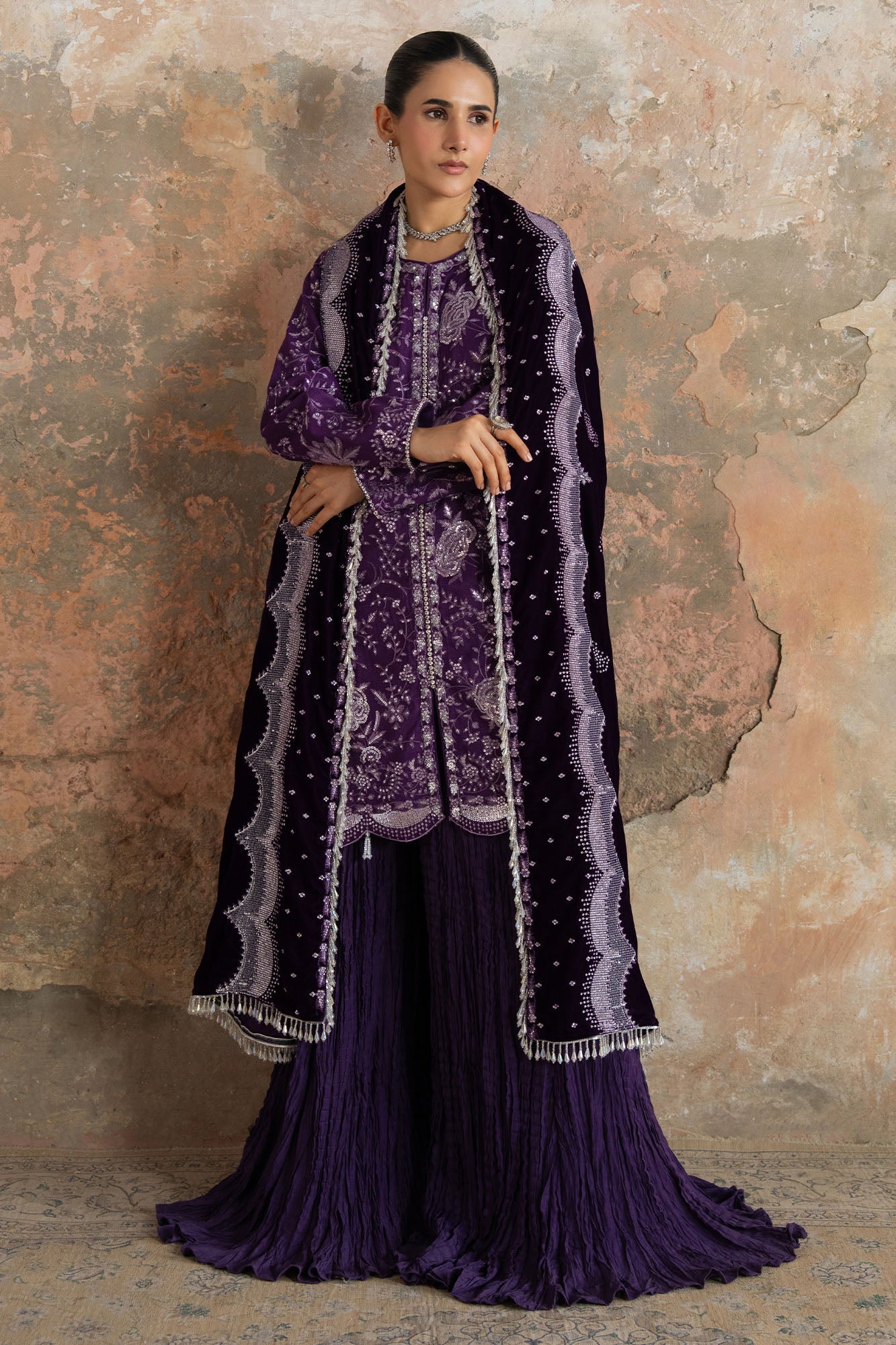 Untitled-1_0003_aks03497 Wedding Festive Cross Stitch | PURPLE GLAM-3PC FANCY YARN EMBROIDERED SUIT– Untitled-1 0003 AKS03497