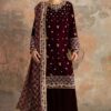 Untitled-1_0005_aks03626 Wedding Festive Cross Stitch | CRIMSON FLARE-3PC VELVET EMBROIDERED SUIT