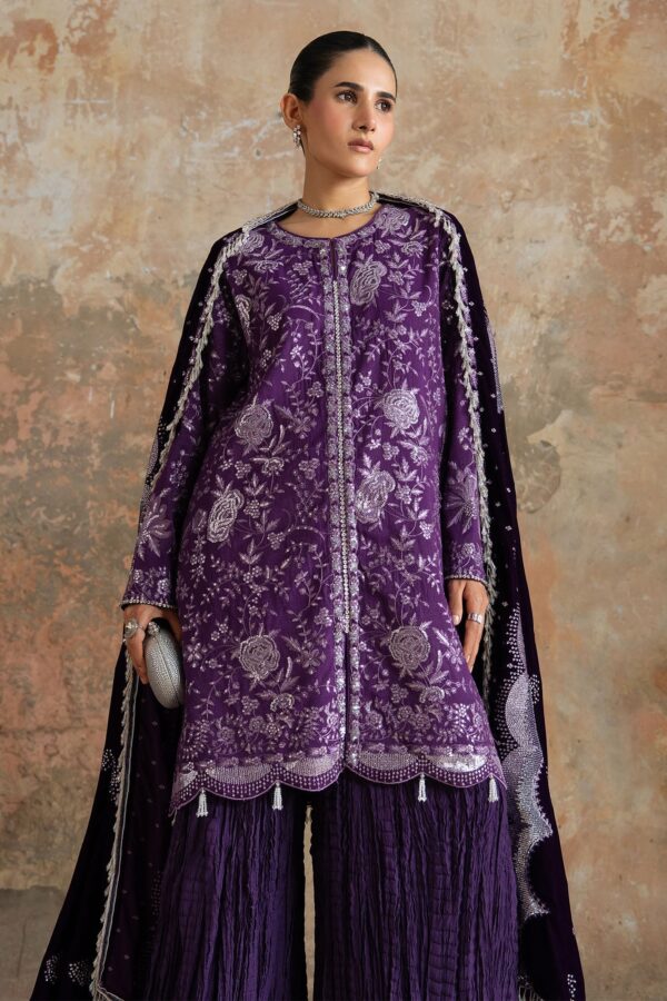 Untitled-1_0006_aks03484 Wedding Festive Cross Stitch | PURPLE GLAM-3PC FANCY YARN EMBROIDERED SUIT– Untitled-1 0006 AKS03484