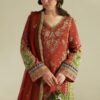 Web_1-mtb05715 Zar Rust Shirt Set | Raw Silk Edit'26 Vera World