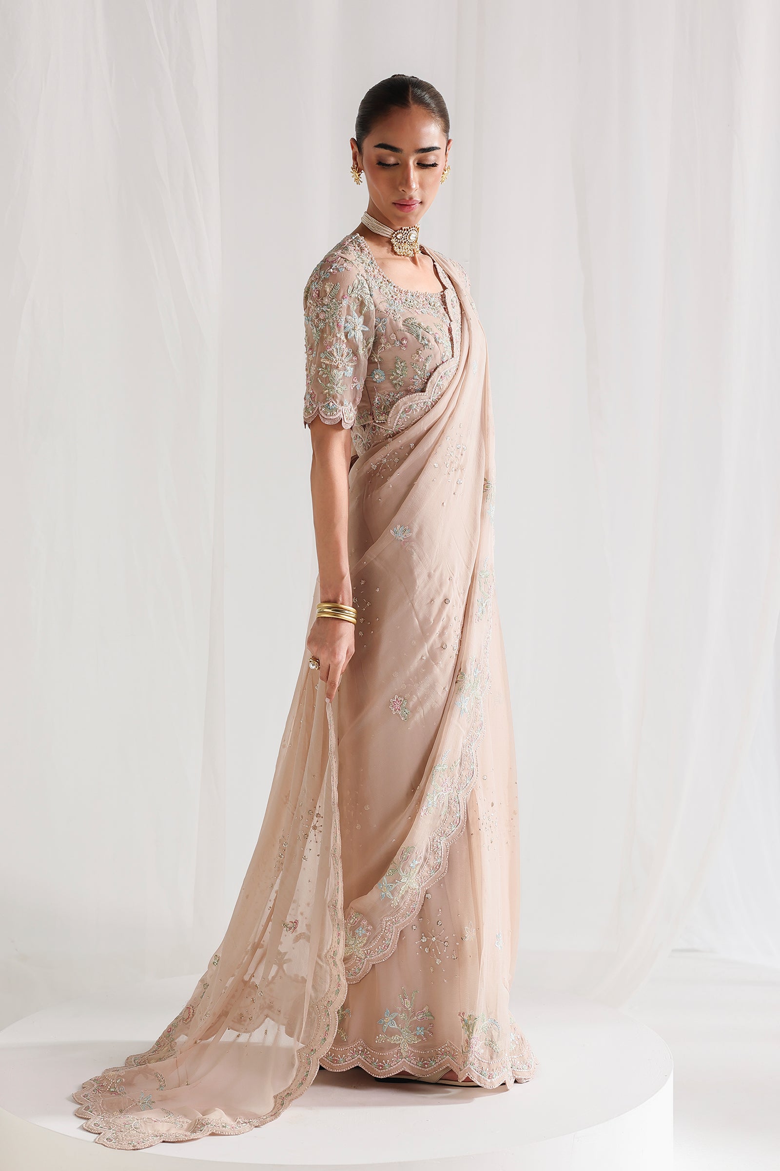 Qalamkar chiffon collection qcc-04 novera– detail view 5 Qalamkar Chiffon Collection QCC-04 NOVERA– detail view 5