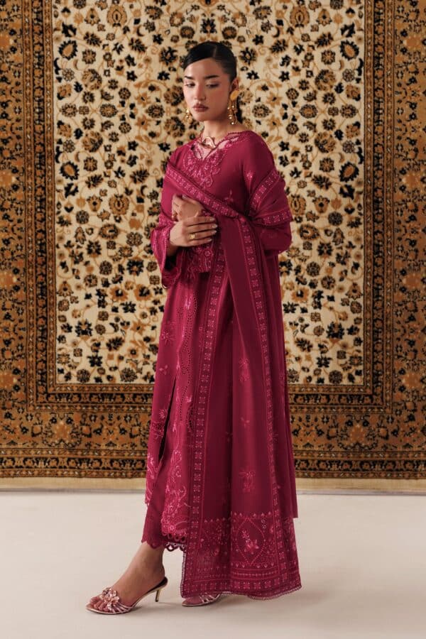 Qline linen '26 qalamkar | qlw-02 aleena– detail view 4 Qline Linen '26 Qalamkar | QLW-02 ALEENA– detail view 4