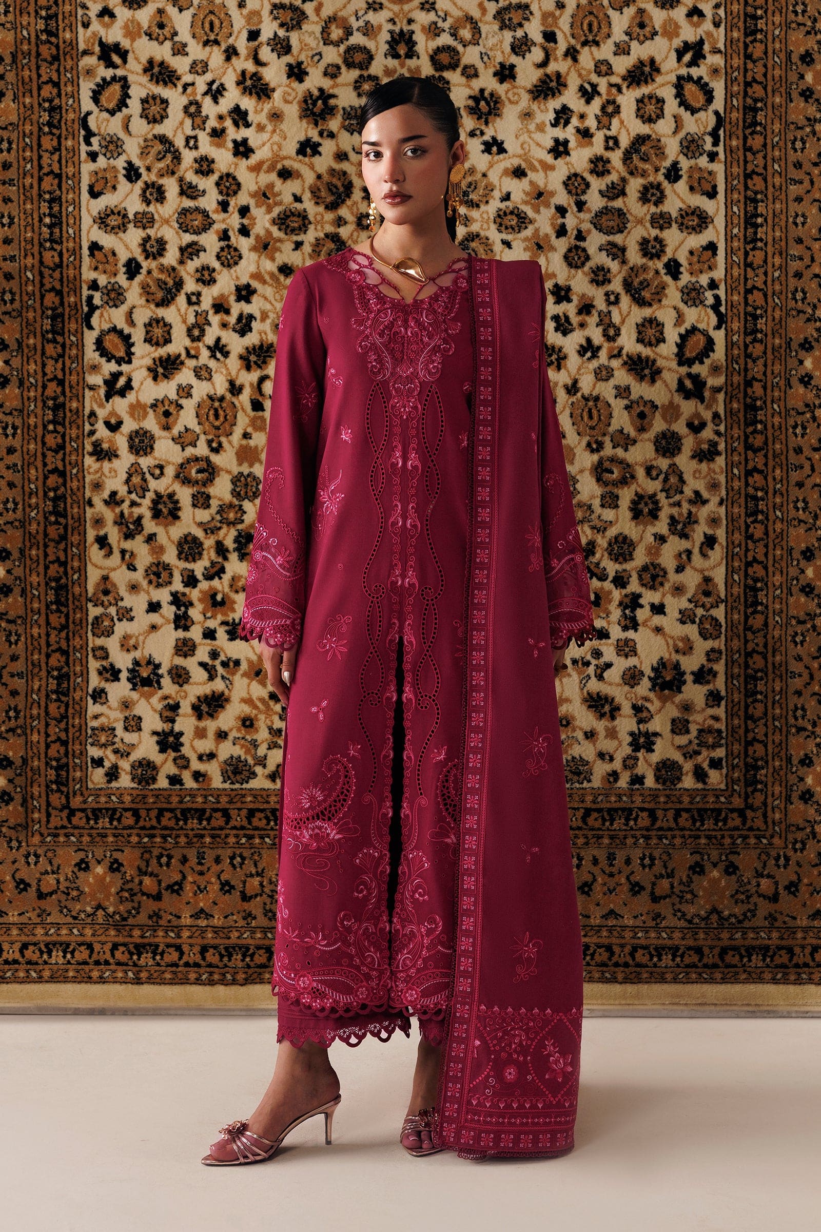 Qline linen '26 qalamkar | qlw-02 aleena Qline Linen '26 Qalamkar | QLW-02 ALEENA
