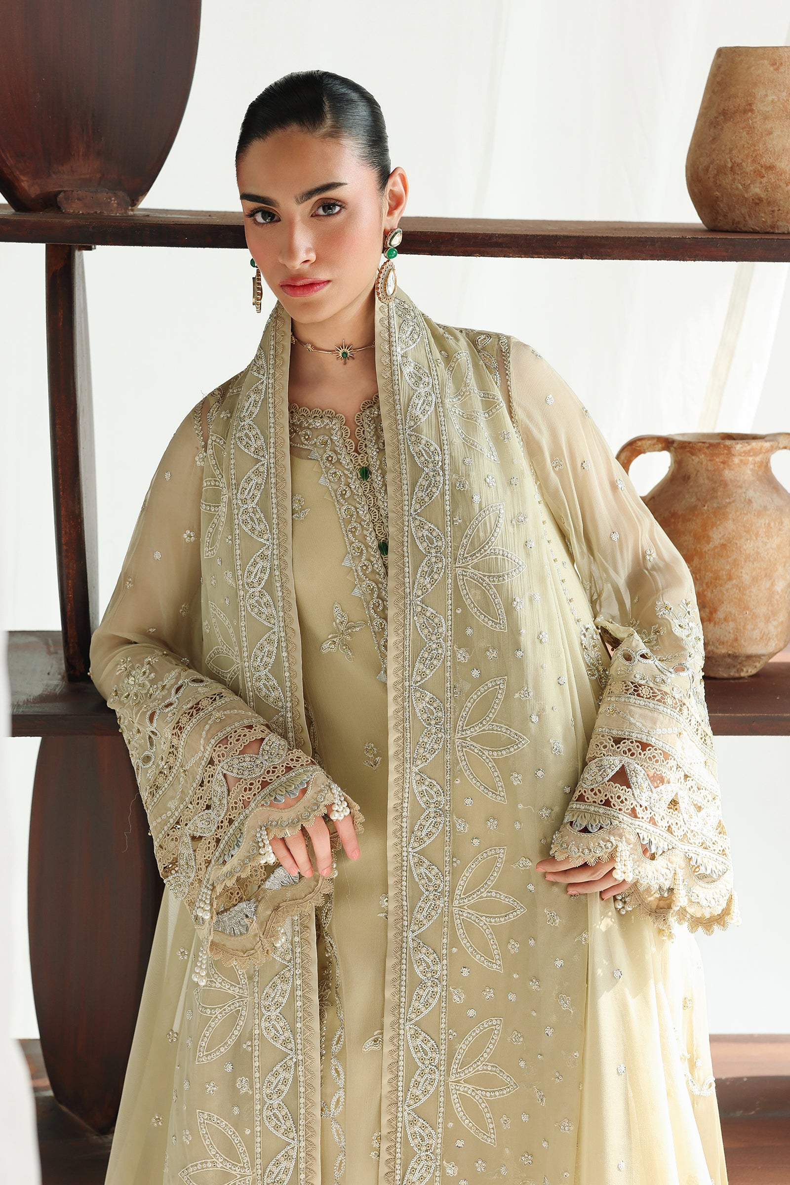 Qalamkar chiffon collection qcc-01 deena– detail view 2 Qalamkar Chiffon Collection QCC-01 DEENA– detail view 2