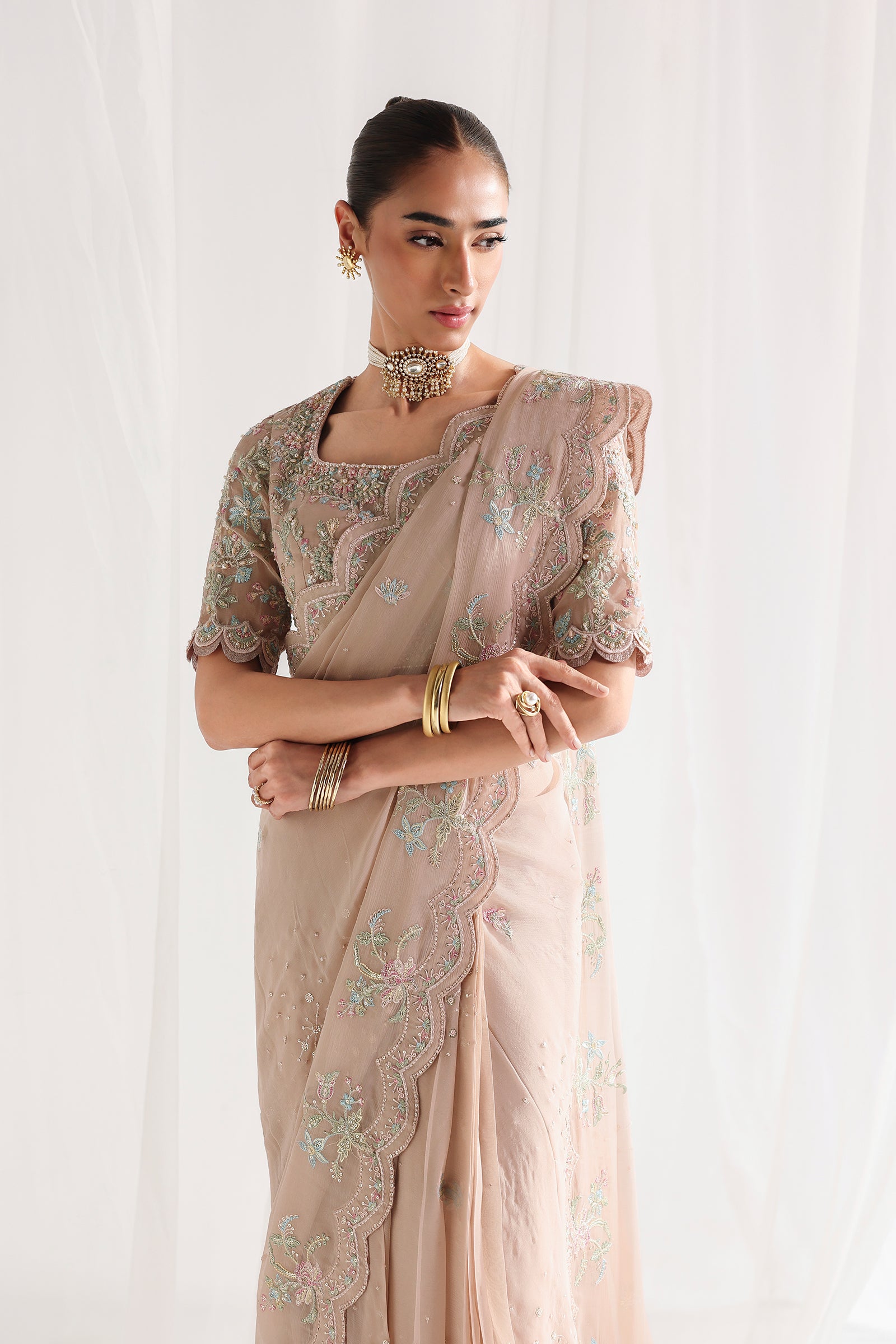Qalamkar chiffon collection qcc-04 novera– detail view 2 Qalamkar Chiffon Collection QCC-04 NOVERA– detail view 2