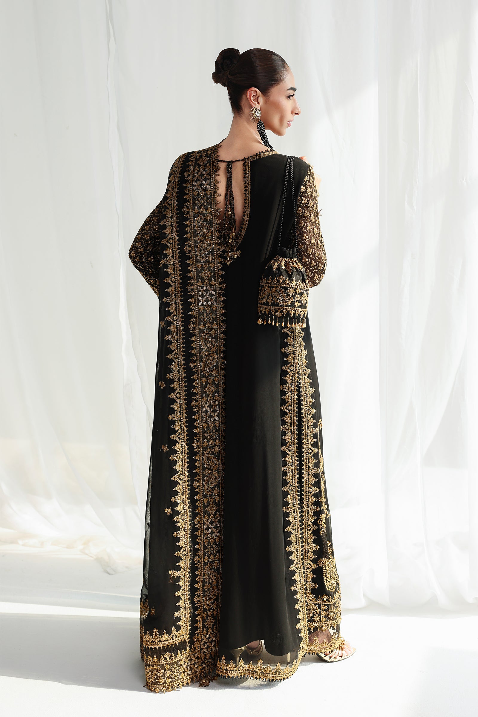 Qalamkar chiffon collection qcc-06 waliya– detail view 2 Qalamkar Chiffon Collection QCC-06 WALIYA– detail view 2