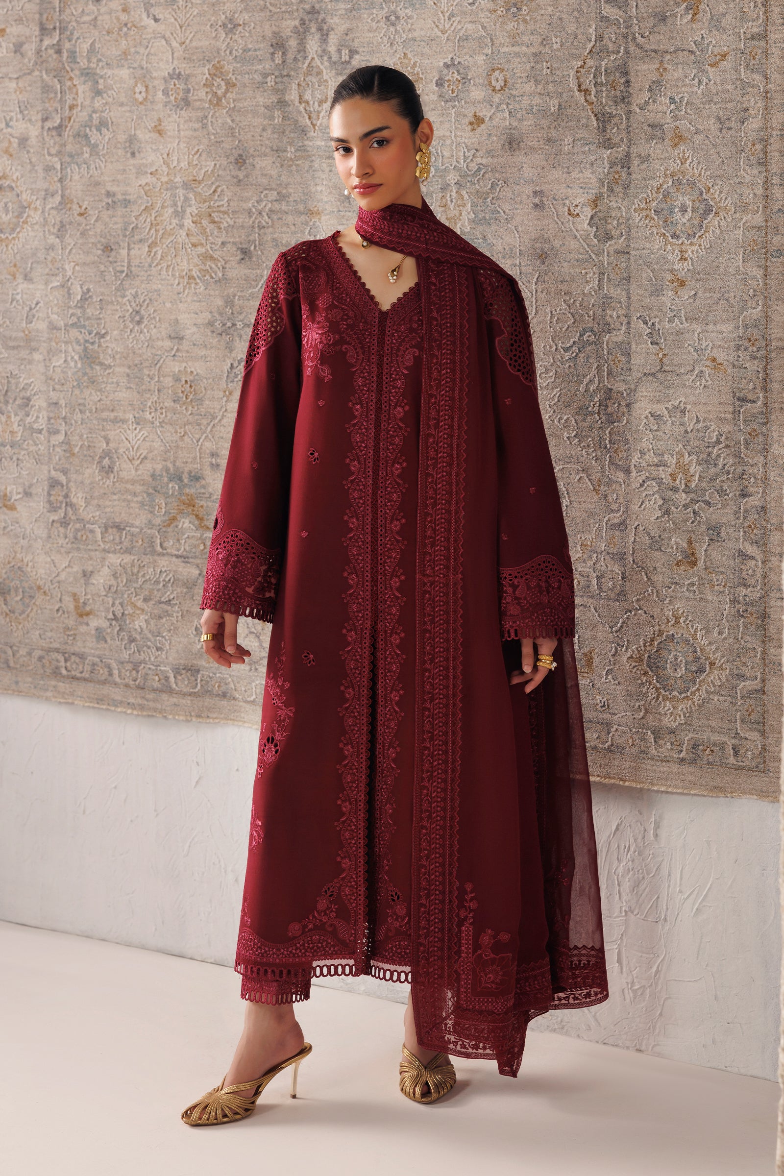 Qline linen '26 qalamkar | qlw-08 neirah Qline Linen '26 Qalamkar | QLW-08 NEIRAH