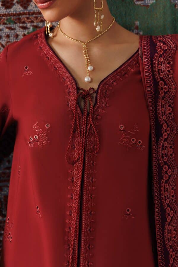Qline linen '26 qalamkar | qlw-03 zaira– detail view 5 Qline Linen '26 Qalamkar | QLW-03 ZAIRA– detail view 5
