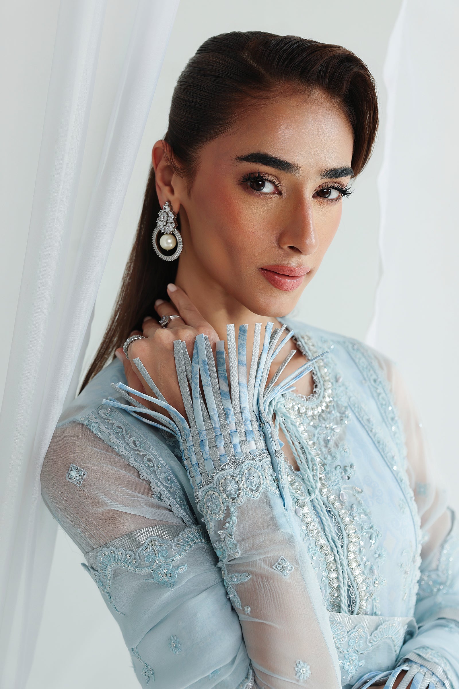 Qalamkar chiffon collection qcc-08 sona– detail view 3 Qalamkar Chiffon Collection QCC-08 SONA– detail view 3