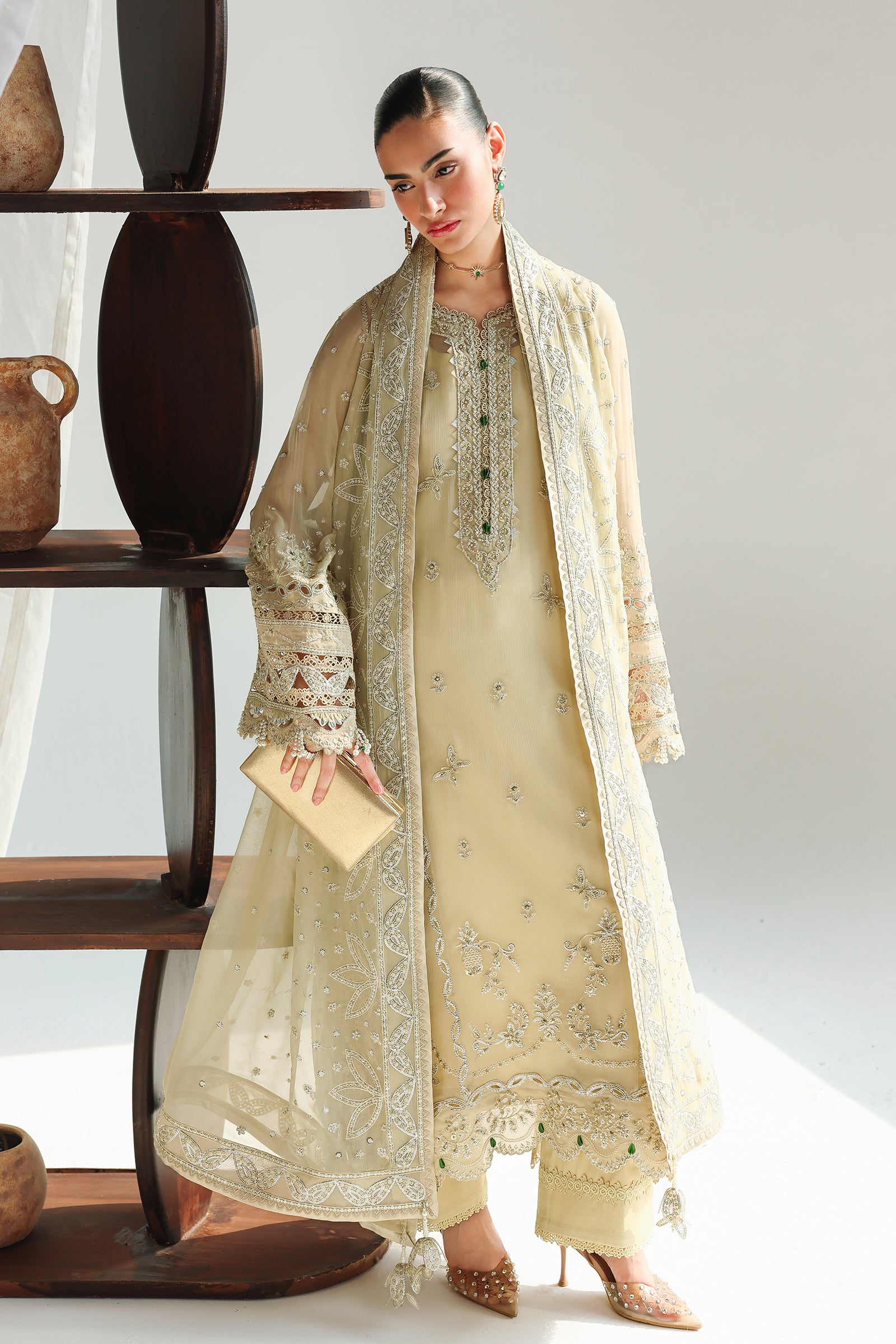 Qalamkar chiffon collection qcc-01 deena– detail view 8 Qalamkar Chiffon Collection QCC-01 DEENA– detail view 8