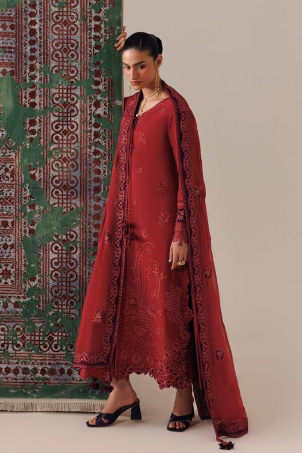 Qline linen '26 qalamkar | qlw-03 zaira– detail view 3 Qline Linen '26 Qalamkar | QLW-03 ZAIRA– detail view 3