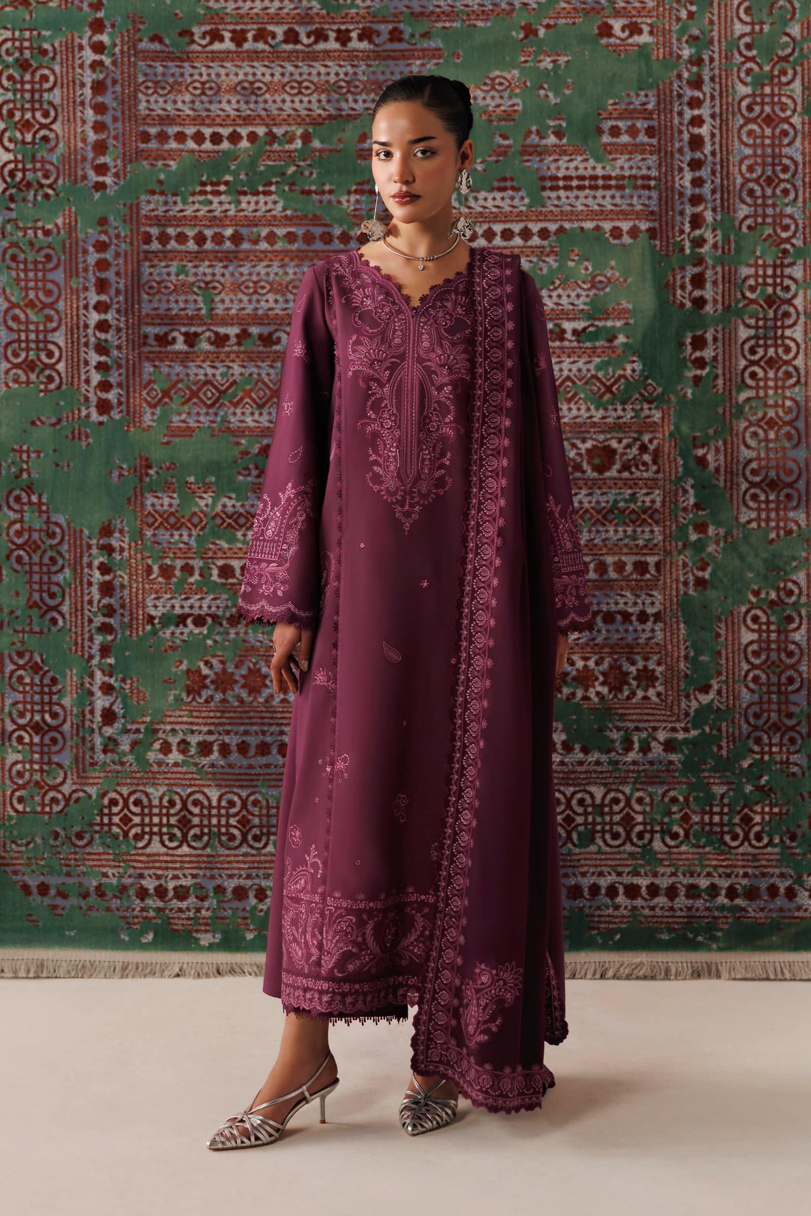 Qline linen '26 qalamkar | qlw-14 farwa Qline Linen '26 Qalamkar | QLW-14 FARWA