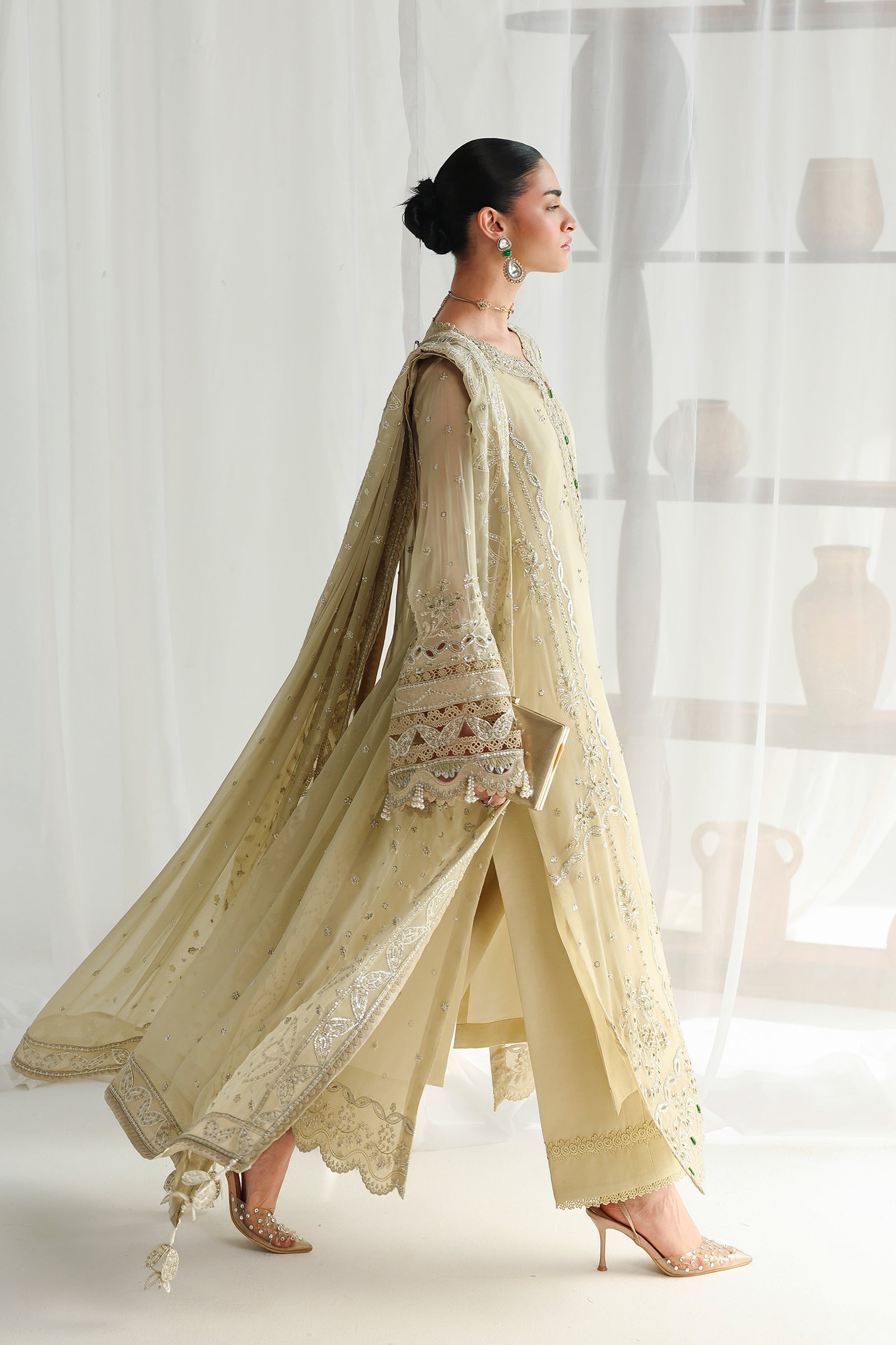 Qalamkar chiffon collection qcc-01 deena– detail view 3 Qalamkar Chiffon Collection QCC-01 DEENA– detail view 3