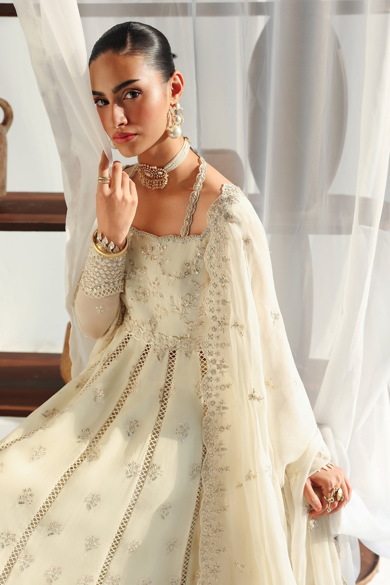 Qalamkar chiffon collection qcc-07 amera– detail view 3 Qalamkar Chiffon Collection QCC-07 AMERA– detail view 3