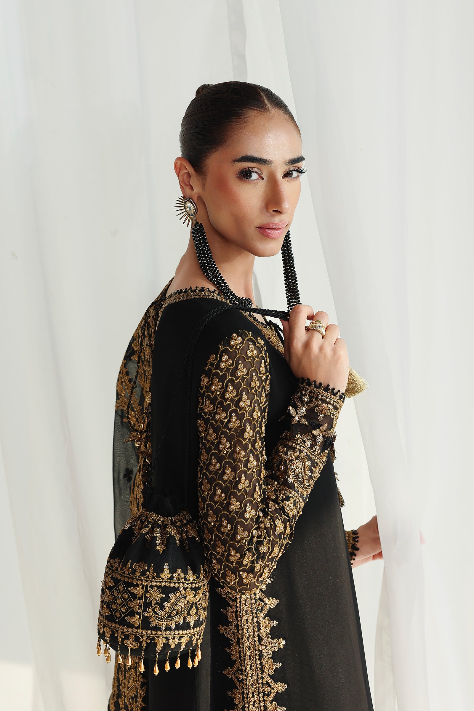 Qalamkar chiffon collection qcc-06 waliya– detail view 4 Qalamkar Chiffon Collection QCC-06 WALIYA– detail view 4