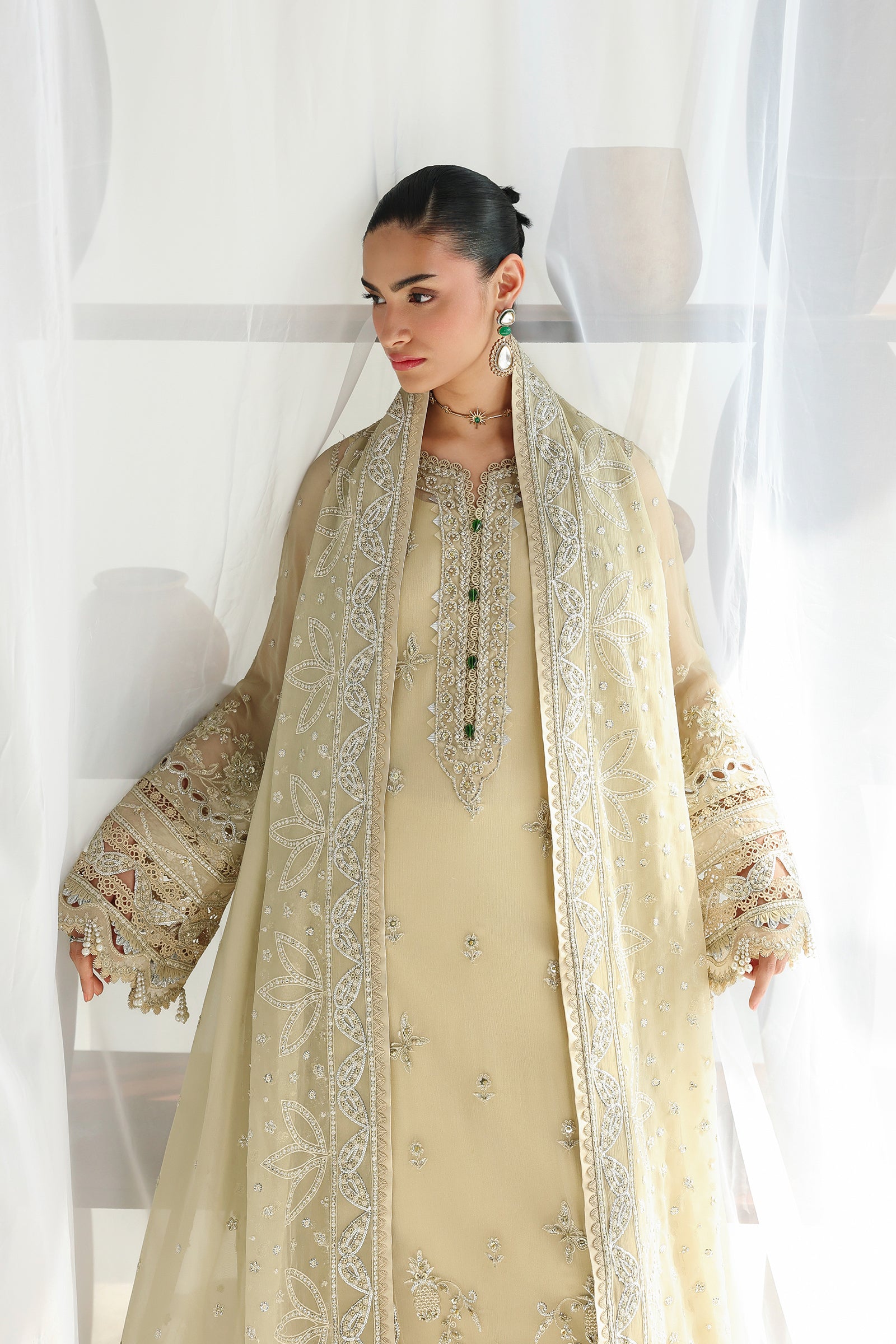Qalamkar chiffon collection qcc-01 deena– detail view 11 Qalamkar Chiffon Collection QCC-01 DEENA– detail view 11