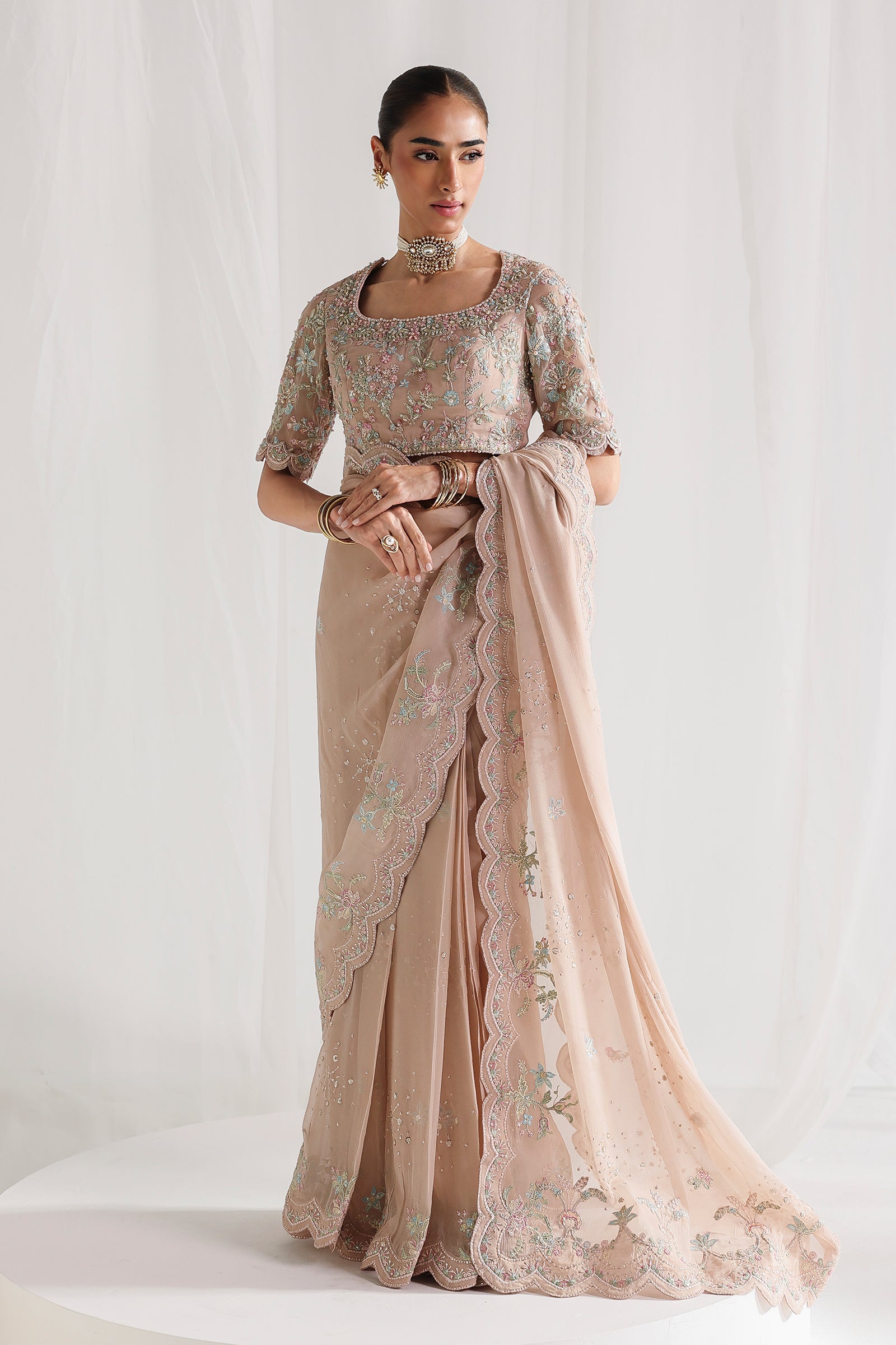 Qalamkar chiffon collection qcc-04 novera– detail view 4 Qalamkar Chiffon Collection QCC-04 NOVERA– detail view 4