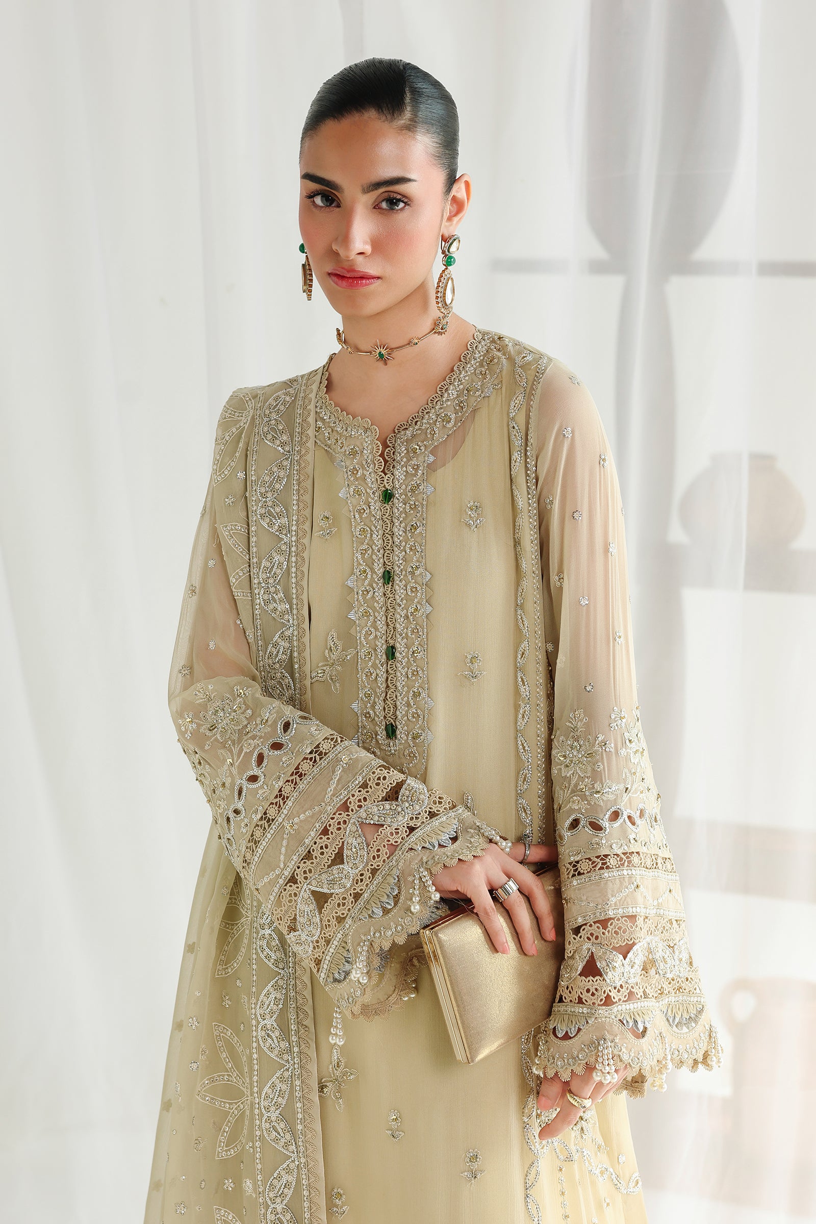 Qalamkar chiffon collection qcc-01 deena– detail view 4 Qalamkar Chiffon Collection QCC-01 DEENA– detail view 4