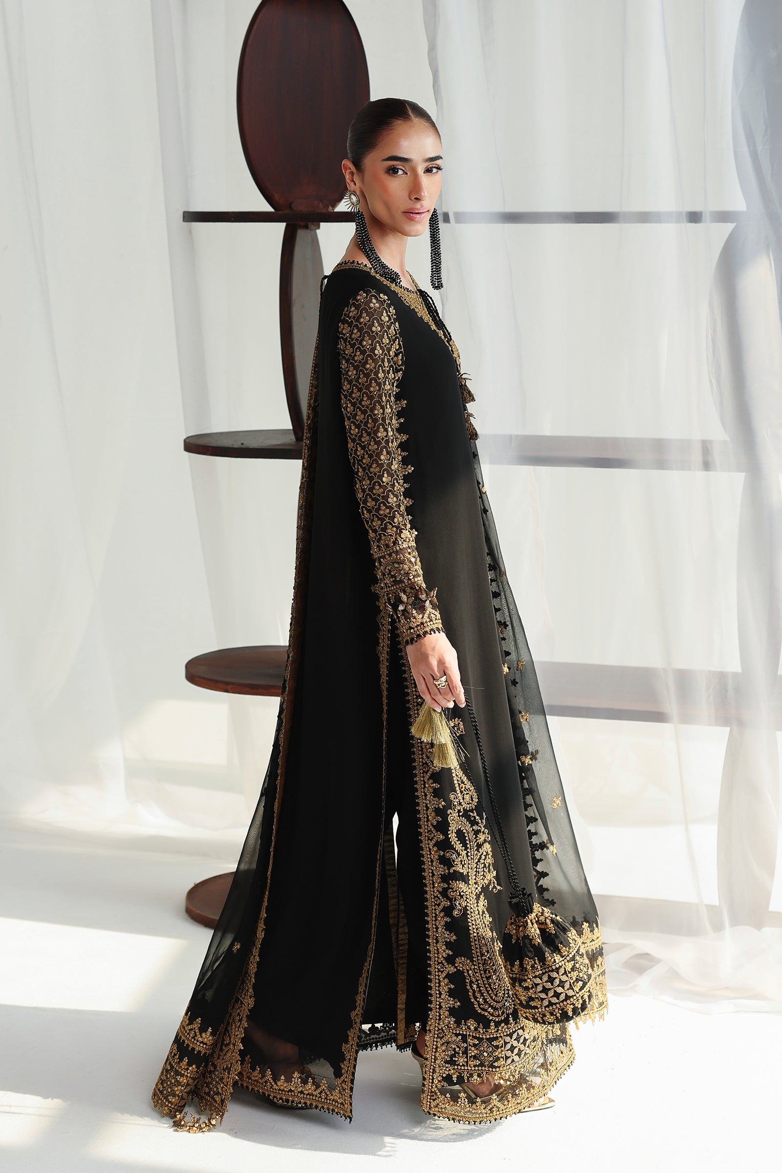 Qalamkar chiffon collection qcc-06 waliya– detail view 12 Qalamkar Chiffon Collection QCC-06 WALIYA– detail view 12