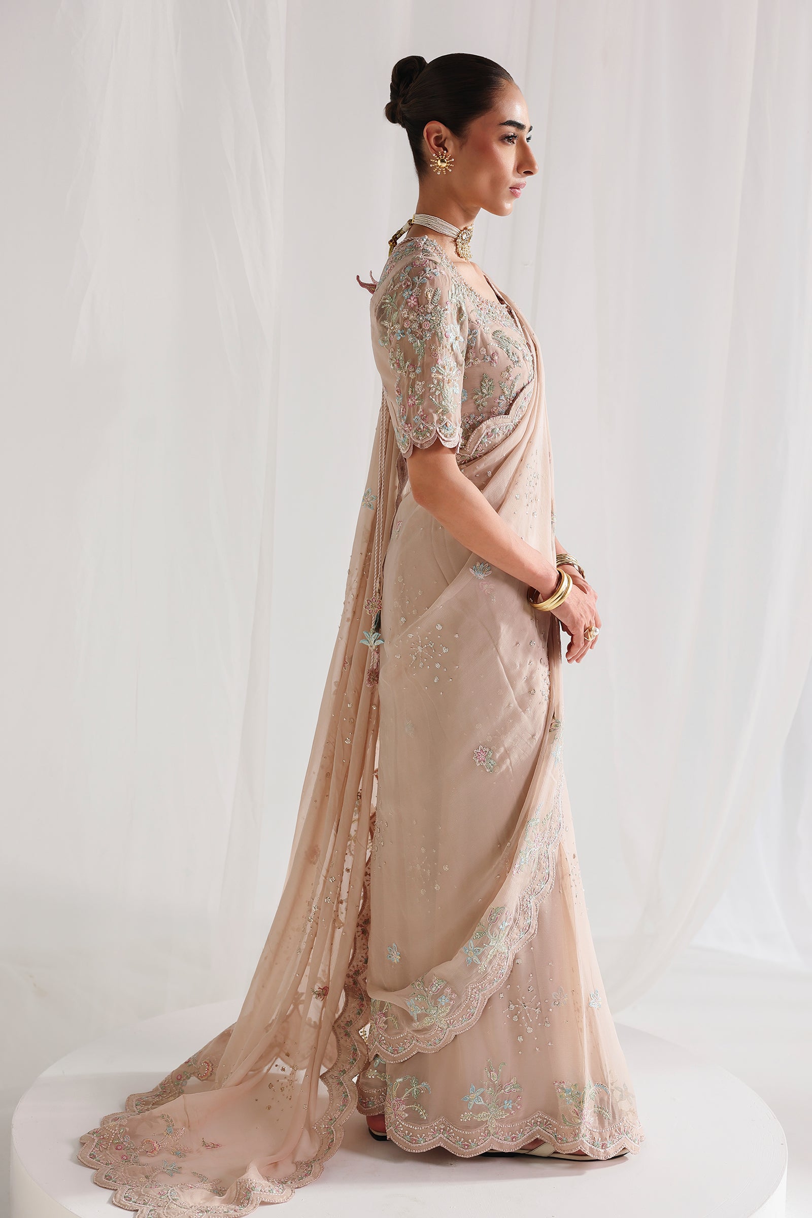 Qalamkar chiffon collection qcc-04 novera– detail view 7 Qalamkar Chiffon Collection QCC-04 NOVERA– detail view 7