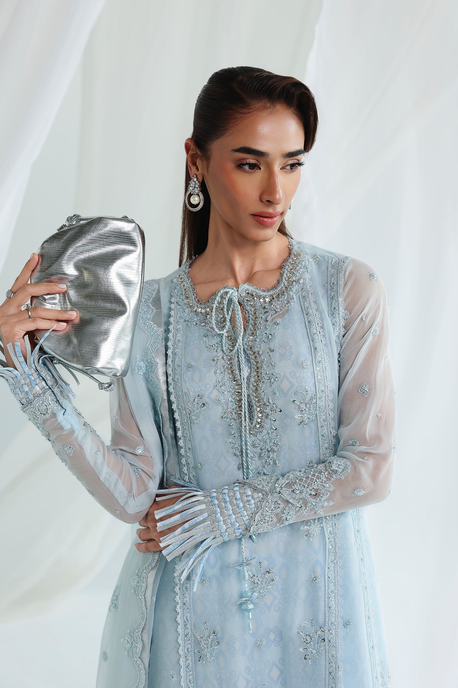 Qalamkar chiffon collection qcc-08 sona– detail view 7 Qalamkar Chiffon Collection QCC-08 SONA– detail view 7