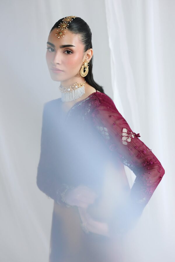 Qalamkar Chiffon Collection QCC-03 WAFA– red 10