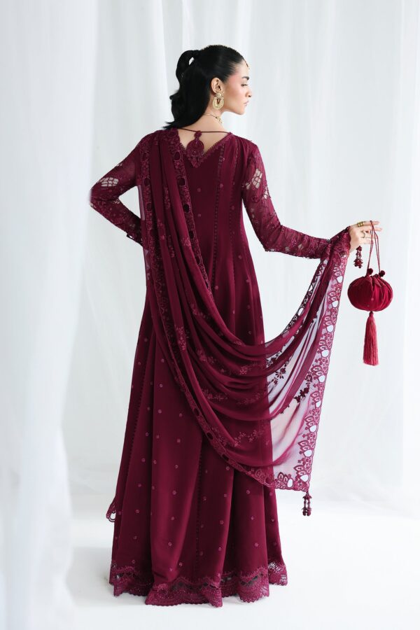 Qalamkar Chiffon Collection QCC-03 WAFA– red 4