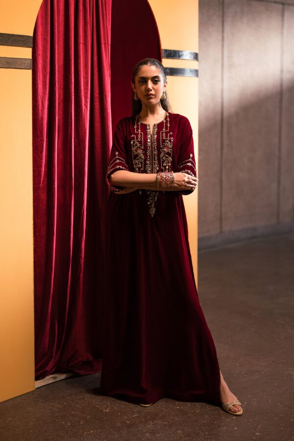 AK Kaftans Ammara Khan | Bold Scarlet Beauty Kaftan (D-11)– rn-image picker lib temp