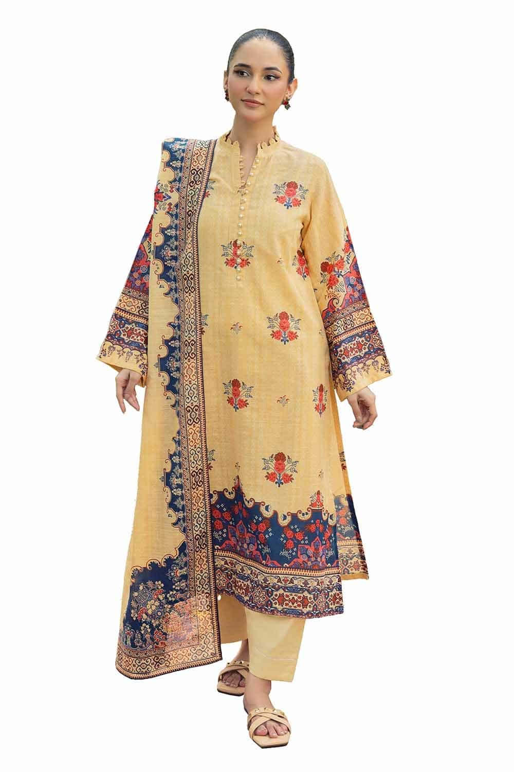 Sd-42120_1 Gul Ahmed Winter 2026 - 3 Piece Unstitched Printed Khaddar Suit