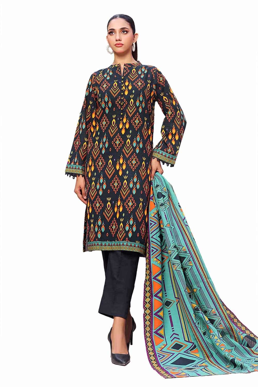 Sd-42132_1 Gul Ahmed Winter 2026 - 3 Piece Unstitched Printed Khaddar Suit