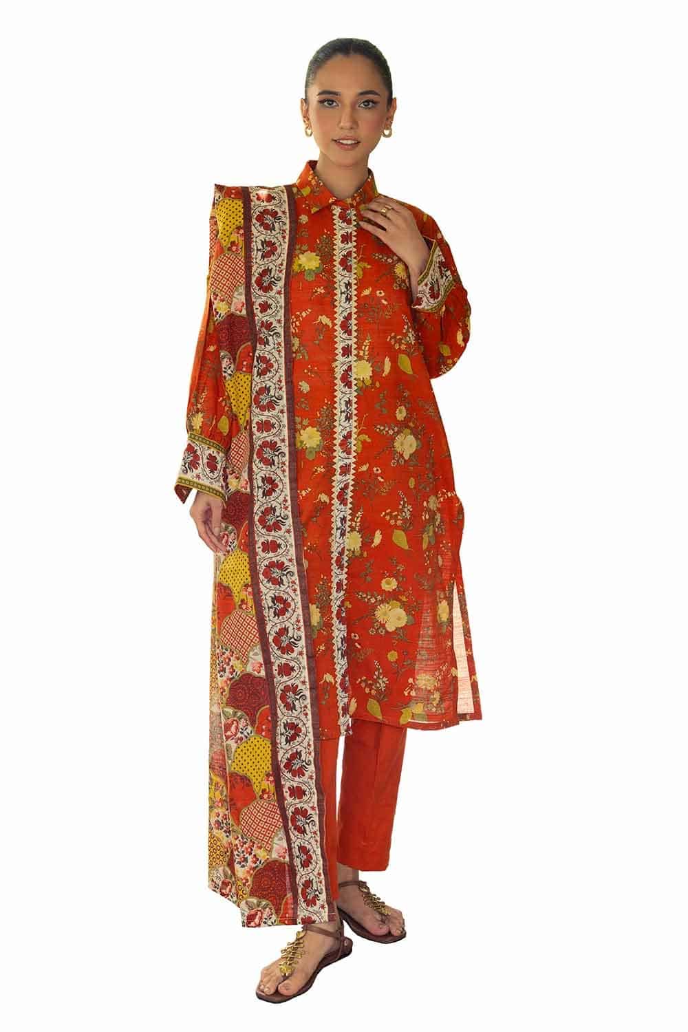 Sd-42141_1 Gul Ahmed Winter 2026 - 3 Piece Unstitched Printed Khaddar Suit