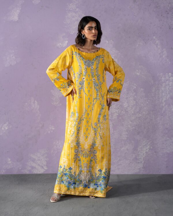 AK Kaftans Ammara Khan | Canary Song Kaftan (D-02)