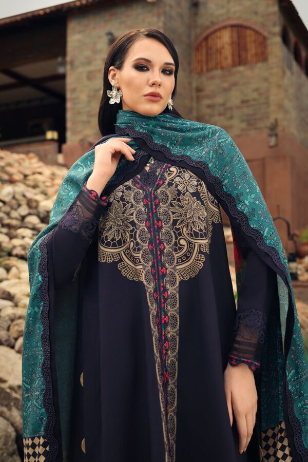 052a6202 Charizma Combination Collection 3-PC Unstitched Embroidered Linen Collection CCW7-13– 052A6202