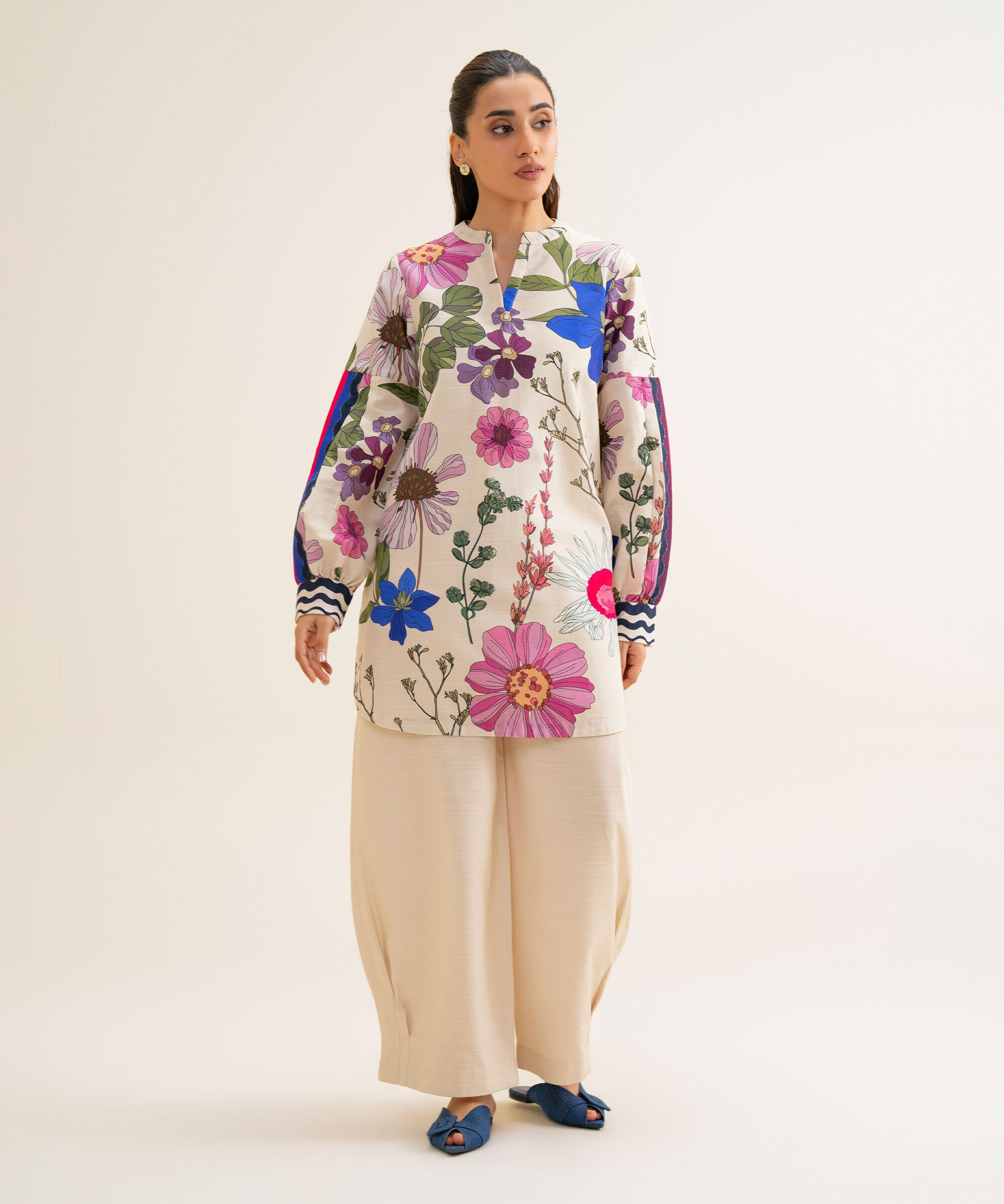 0u2tdds26v93_2 Sapphire Unstitched Fall Winter 26 2 Piece - Printed Light Khaddar Suit | 0U2TDDS26V93