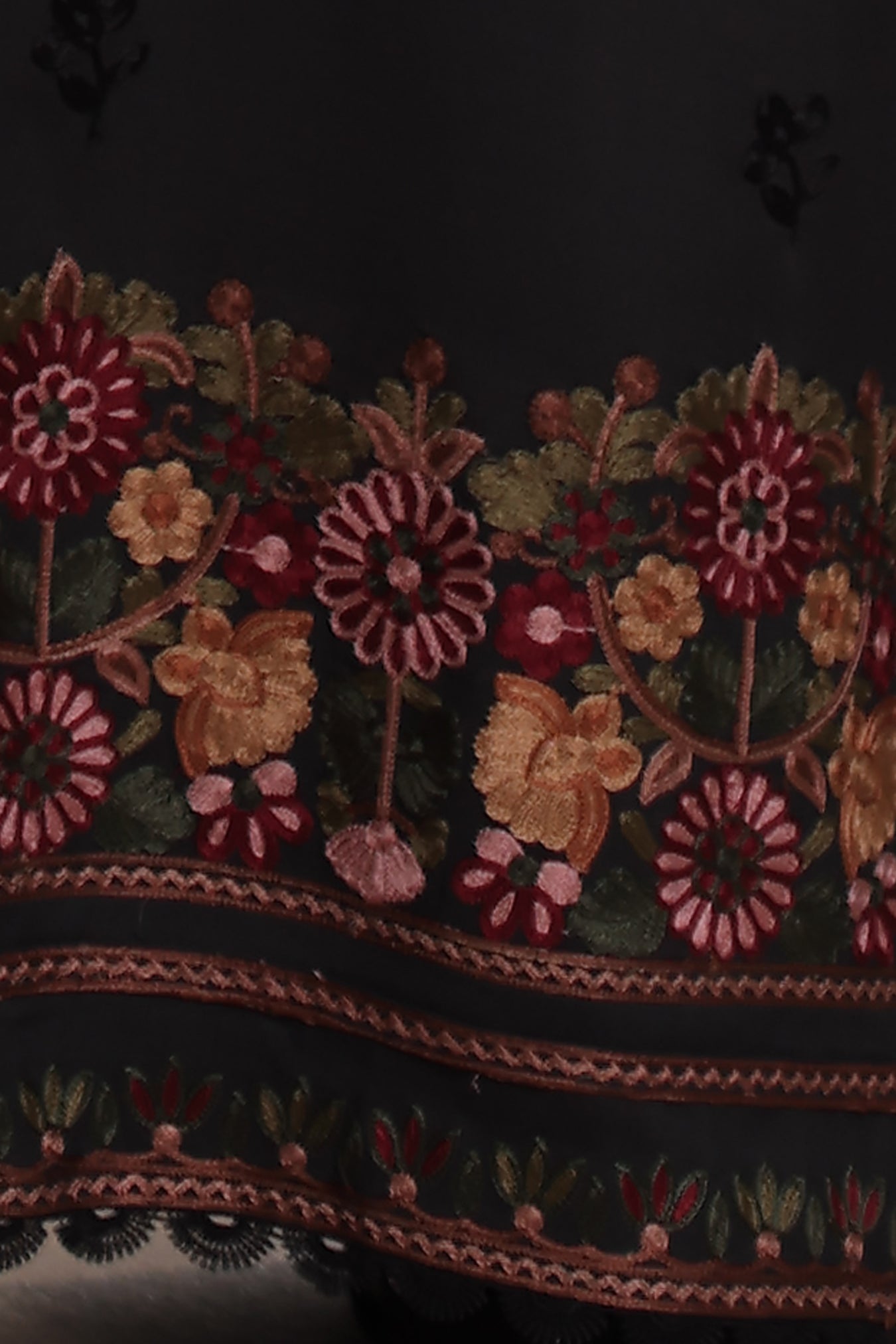 Noor by saadia asad winter embroidered printskhas 26 d2 a - shadow black aari– detail view 3 Noor by Saadia Asad Winter Embroidered Printskhas 26 D2 A - Shadow Black Aari– detail view 3