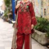 Charizma combination collection 3-pc unstitched embroidered linen collection ccw7-12 Charizma Combination Collection 3-PC Unstitched Embroidered Linen Collection CCW7-12