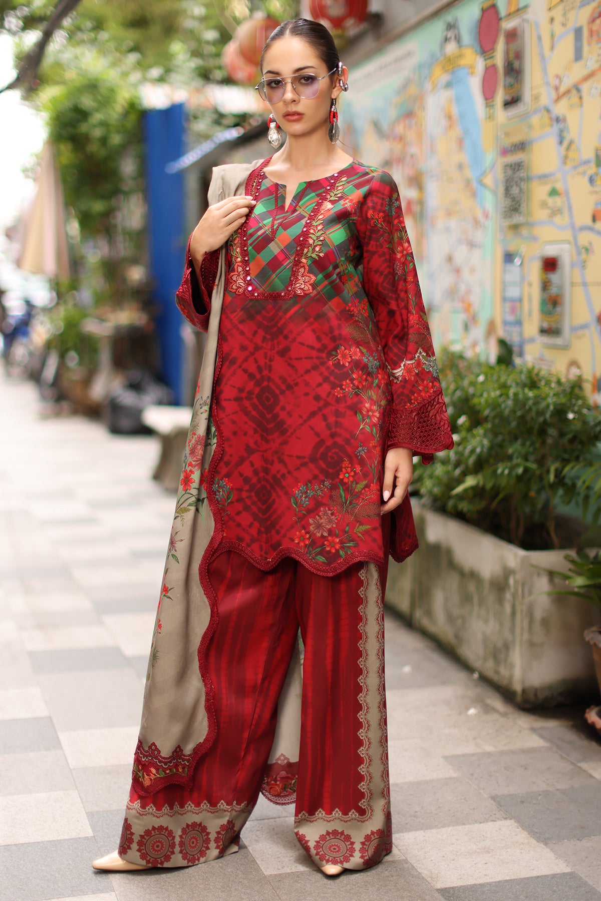 Charizma combination collection 3-pc unstitched embroidered linen collection ccw7-12 Charizma Combination Collection 3-PC Unstitched Embroidered Linen Collection CCW7-12
