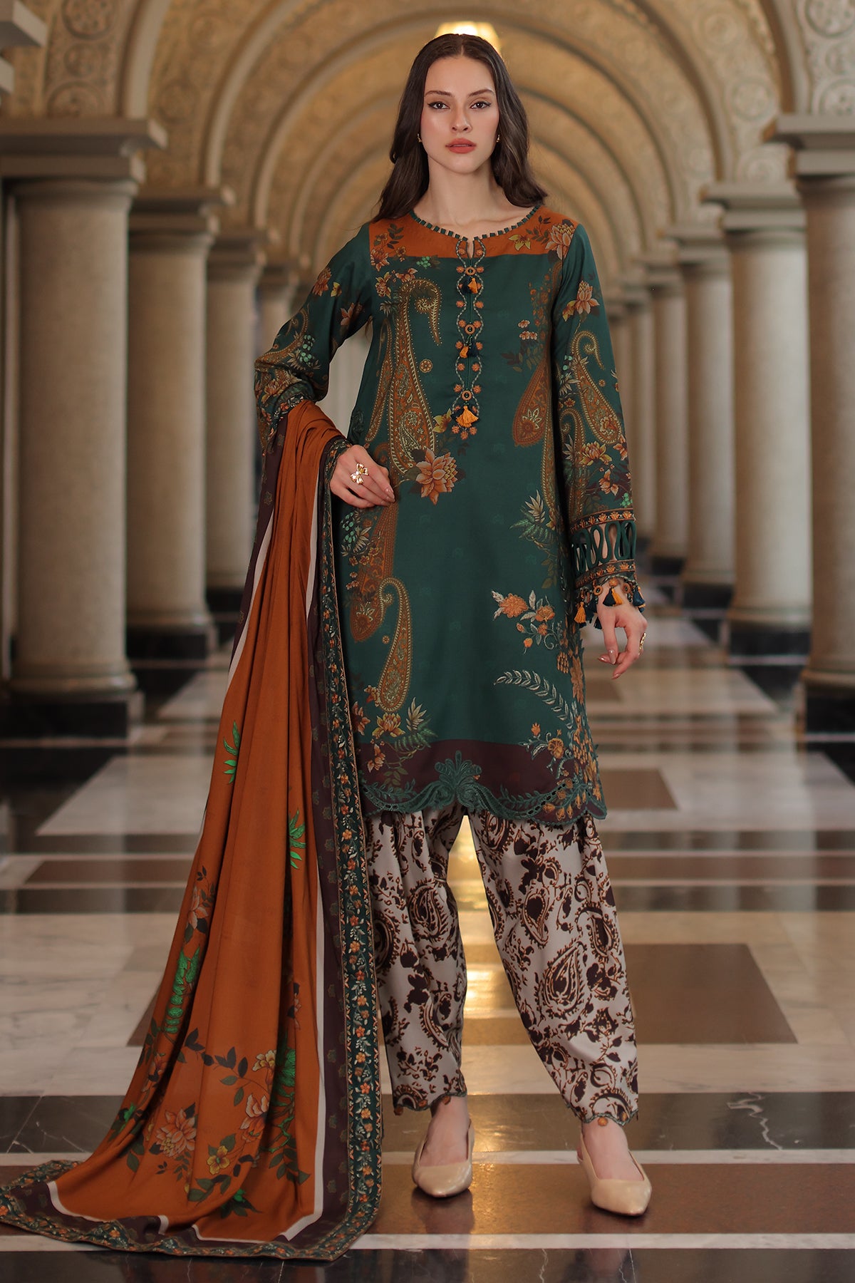 Charizma aniq winter collection 3-pc unstitched embroidered linen collection anw7-16 Charizma Aniq Winter Collection 3-PC Unstitched Embroidered Linen Collection ANW7-16