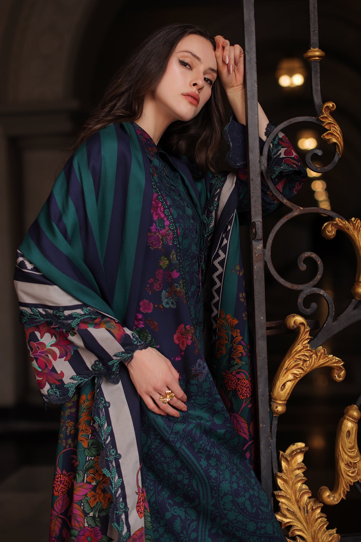 Charizma aniq winter collection 3-pc unstitched embroidered linen collection anw7-17– alternate view Charizma Aniq Winter Collection 3-PC Unstitched Embroidered Linen Collection ANW7-17– alternate view