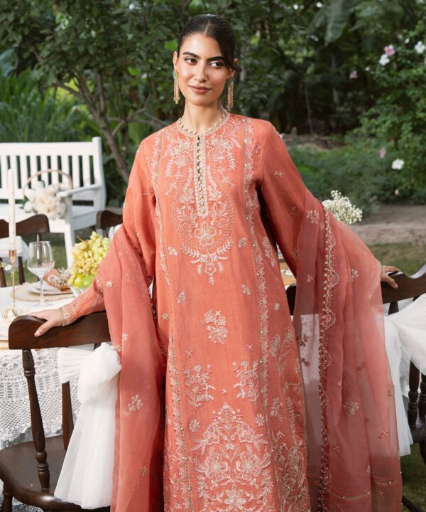3PELXS26V854_1 Sapphire Unstitched Fall Winter 26 3 PIECE - EMBROIDERED RAW SILK SUIT | 3PELXS26V854